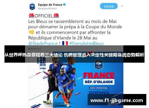 从世界杯热身赛程看三大结论 伤病管理进入决定性关键期备战态势解析 从世界杯热身赛程看三大结论 伤病管理进入决定性关键期备战态势解析